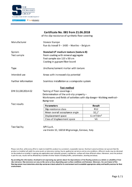 Stonclad UT Medium Texture Slip Resistance