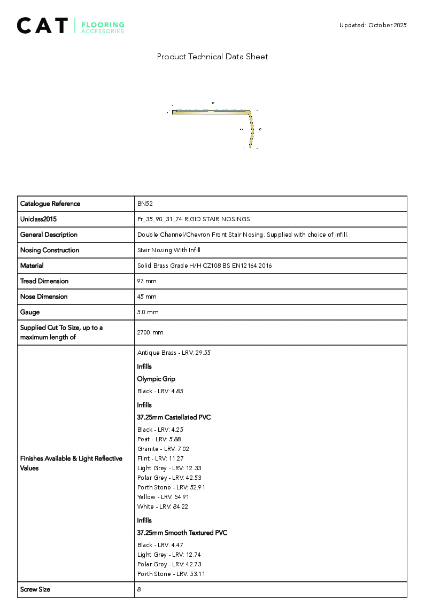 BN52 Antique Brass Technical Datasheet