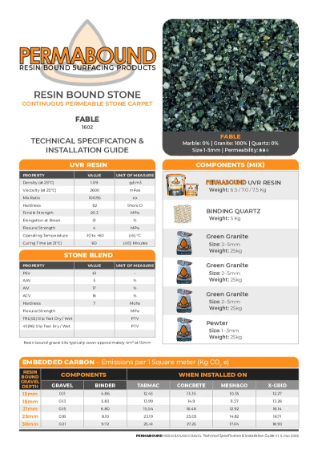 Resin Bound Stone — Fable TDS