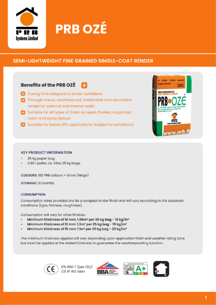 PRB Oze Neige Bright White Monocouche