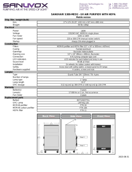 SpecSheet for S300 MED2 (EN)