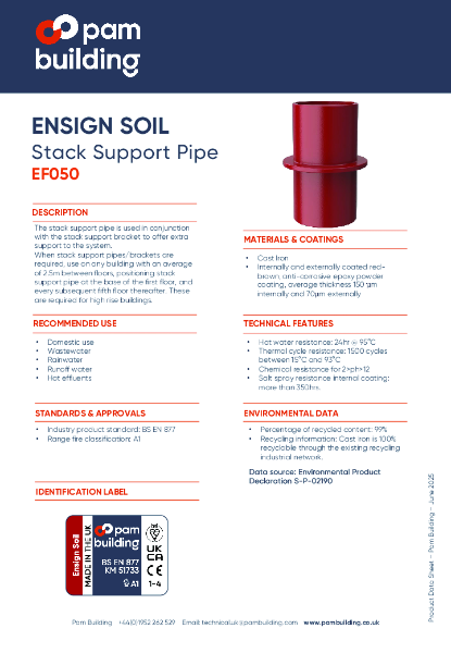 EF050 - Stack Support Pipe