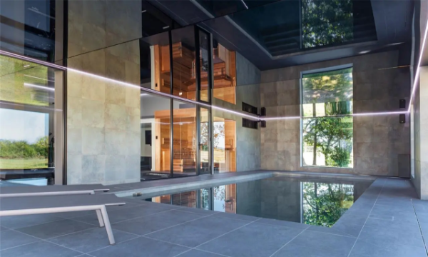Poolside Home Sauna with Gym