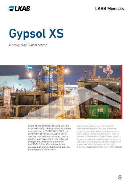 GYPSOL XS High Strength Flowing Screed