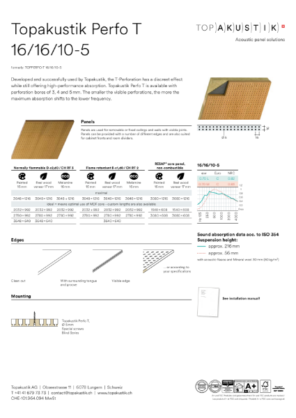 Topakustik Perfo T 16/16/10-5