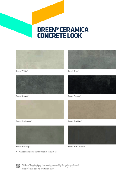 Dreen Ceramica Colour chart Concrete Look