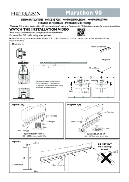 Marathon 90 Fitting Instructions