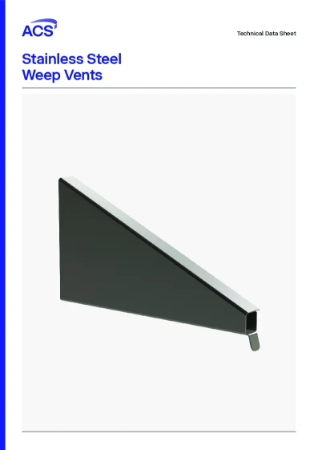 Non-Combustible Weep Vent Technical Datasheet