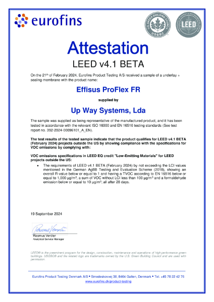 Effisus ProFlex FR LEED