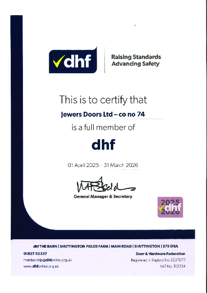 dhf certificate