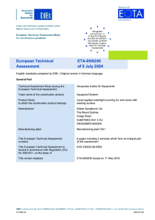 European Technical Approval (ETA)