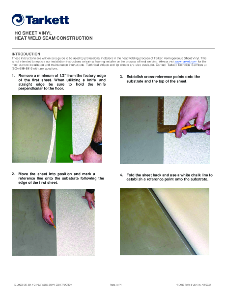 Melodia - Homogeneous Sheet Vinyl Heat Weld Seam Construction
