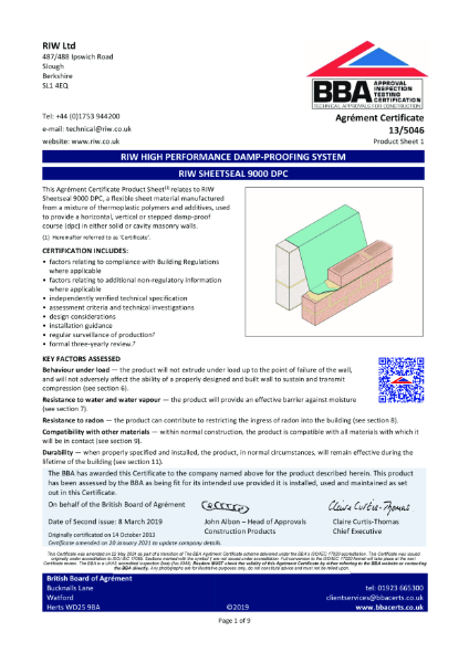 RIW Sheetseal 9000 DPC