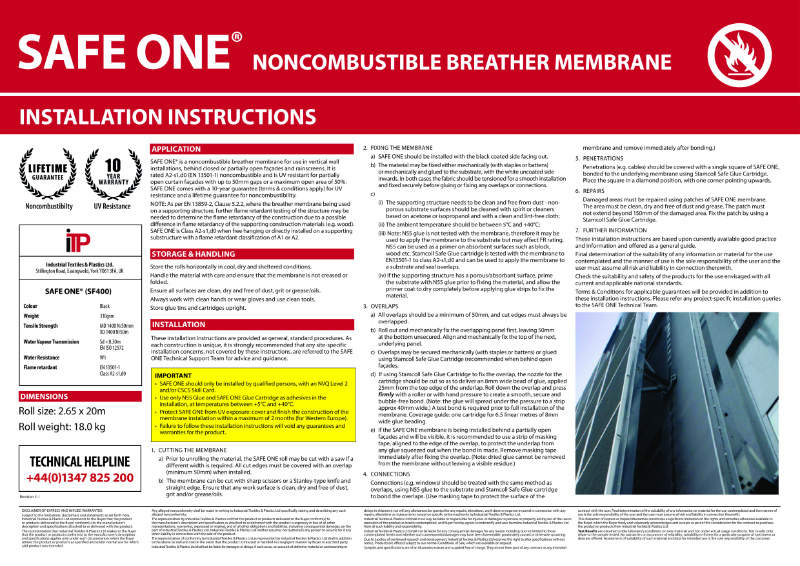 Safe One® A2 - Technical Datasheet R3-2