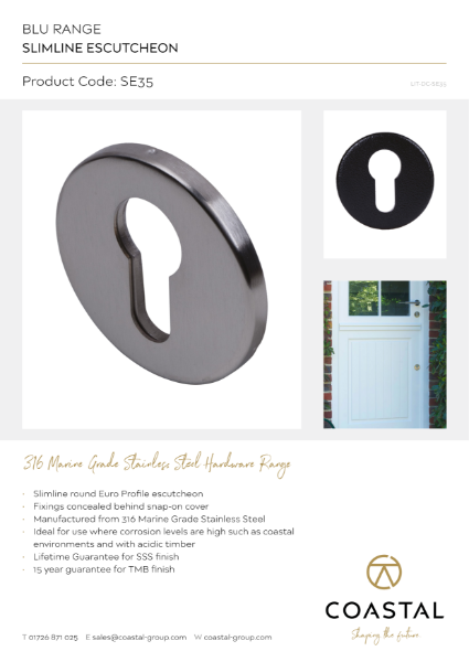 BLU™ - SE35 Slimline Escutcheon Data Card