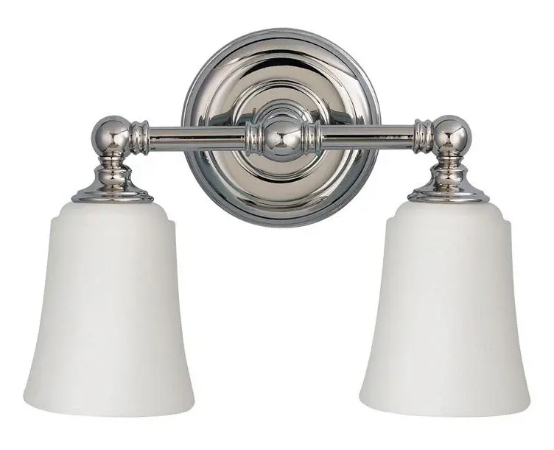 Baderomsbelysning - Baderomslampe - Vegglampe Coquet to-armet Krom/Frost
