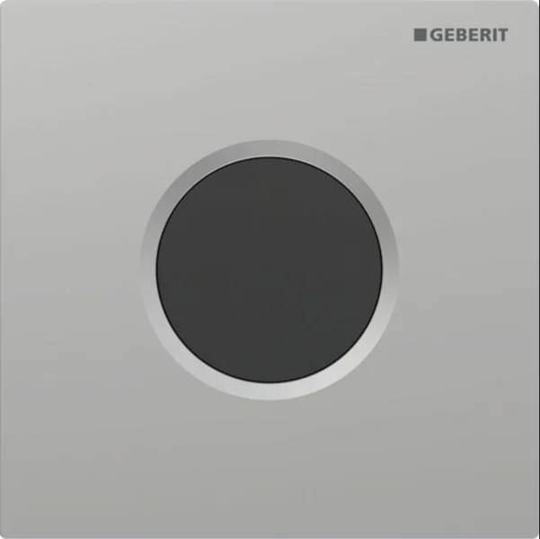Geberit urinal flush control with electronic flush actuation, mains operation, Type 01 cover plate, round 