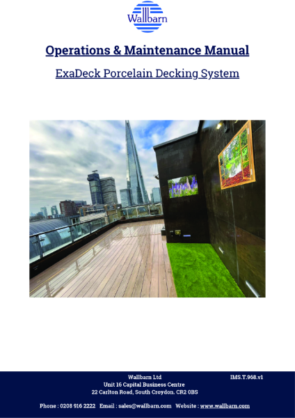 O & M Manual - ExaDeck Integrated Class A Decking System