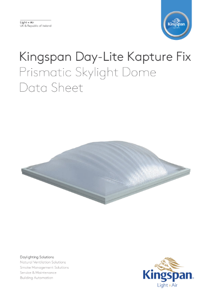 Kingspan Day Lite Kapture Skylight Dome Data Sheet