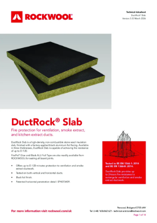 FirePro DuctRock Slab - Datasheet