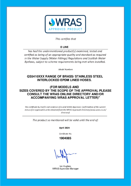 QA Certificate