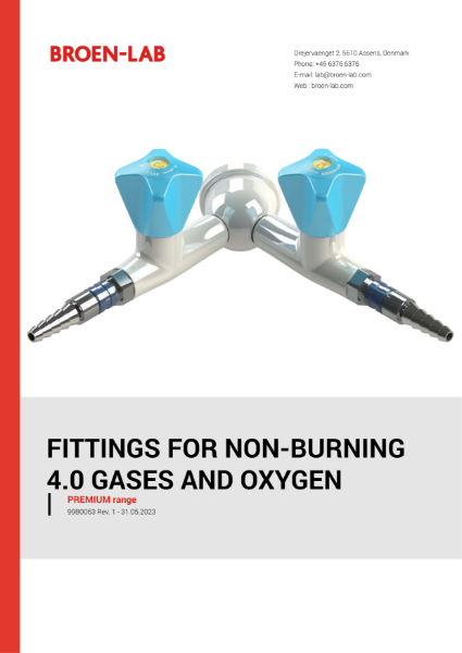 BROEN-LAB FITTINGS FOR NON-BURNING
4.0 GASES AND OXYGEN