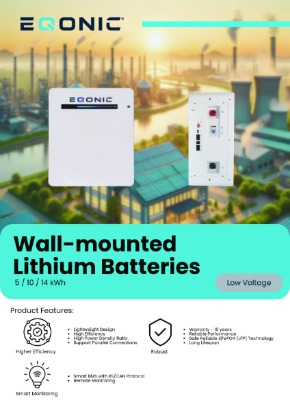 Low Voltage Wall-mounted Lithium Batteries Data Sheet