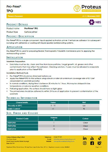 Product Data Sheet - Pro-Prime® TPO