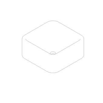 Cube shaped vessel wash basin