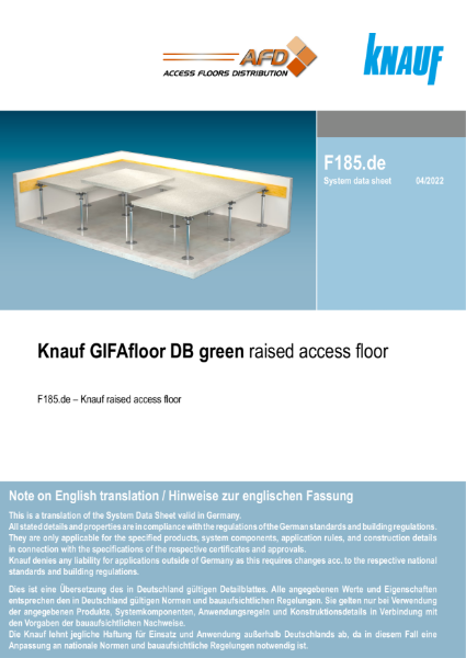 GifaFloor DB Green F185 Technical Document