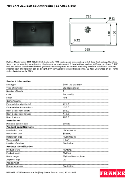 Product Sheet 127.0674.440