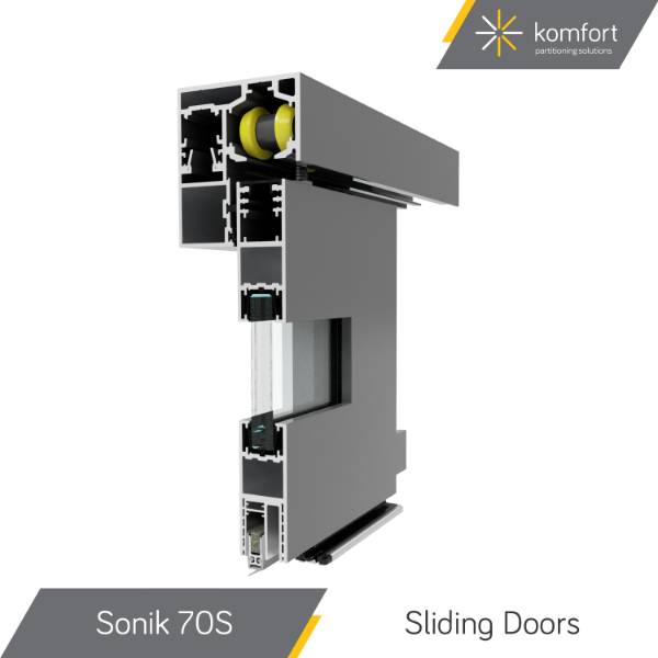 Komfort | Sonik 70S | Single Glazed 28mm Sliding Aluminium Doorsets