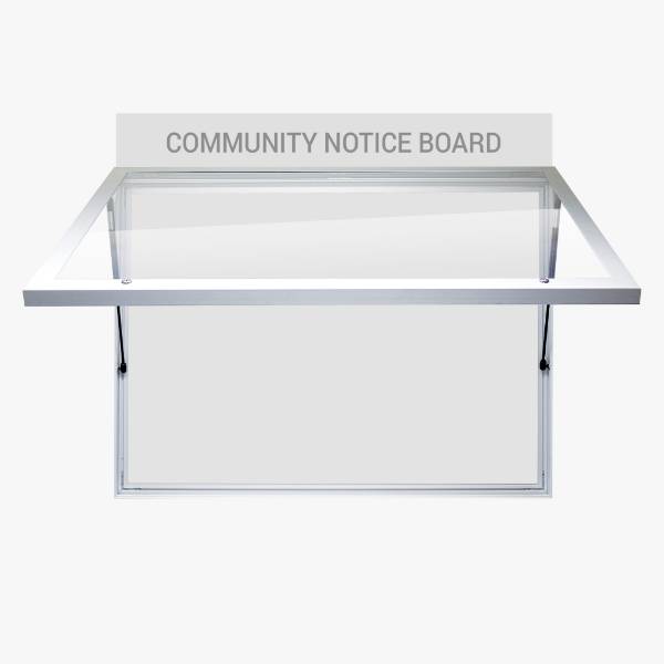 FlexiDisplay TuffLok Wall Mounted with Header Panel – Premium Harsh Duty Lockable Notice and Poster Display Board