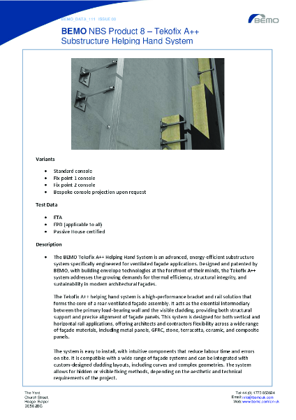 BEMO Tekofix A++ Substructure Helping Hand System