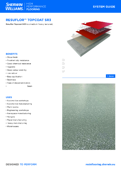 Resin Flooring System Resuflor™ Topcoat SR3 System Guide