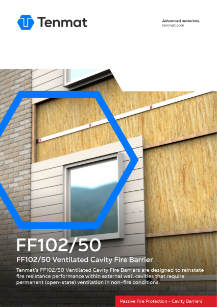 FF102/50 - Ventilated Cavity Fire Barrier - Datasheet