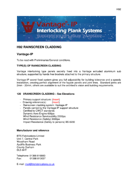 BTS Fabrications Interlocking Plank Rainscreen System