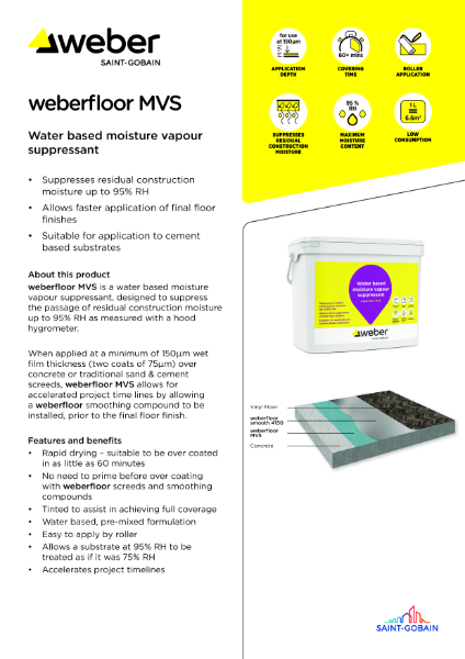 weberfloor MVS - Technical datasheet
