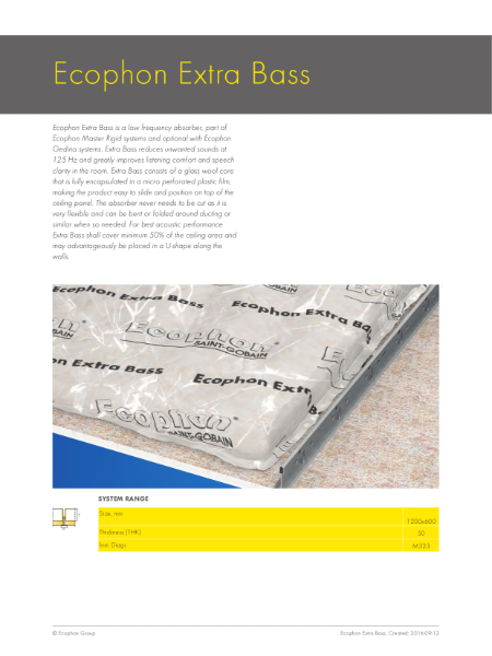 Data Sheet Extra Bass - November 2016