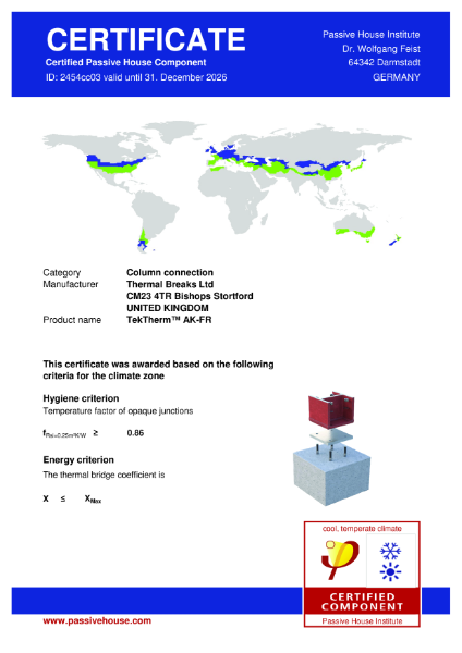 Passive House Institute - Certificate