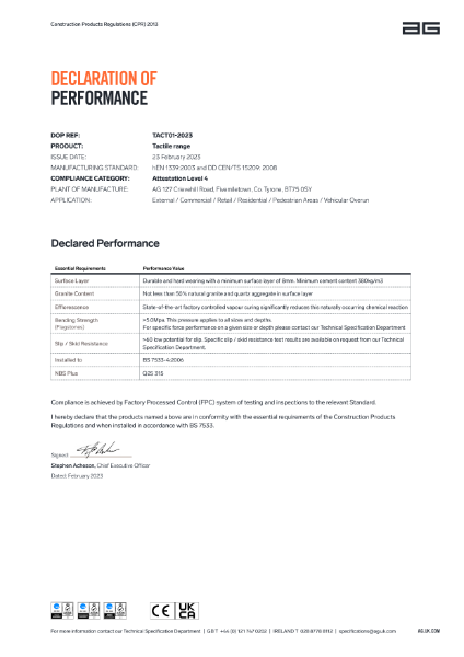 Tactile - Declaration of Performance