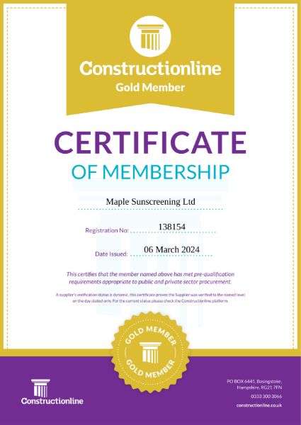 Constructionline Gold certificate