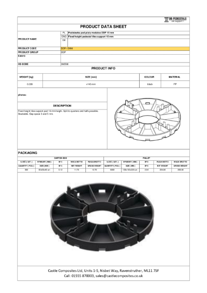 Plastic Stackable Support Pads - 15 mm