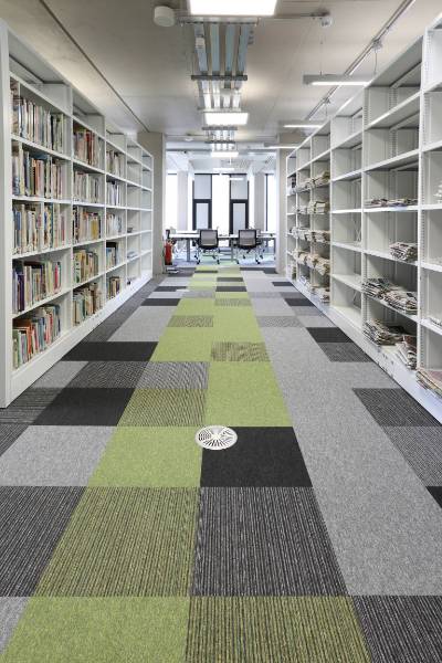 burmatex carpet tiles at New Birmingham University Library