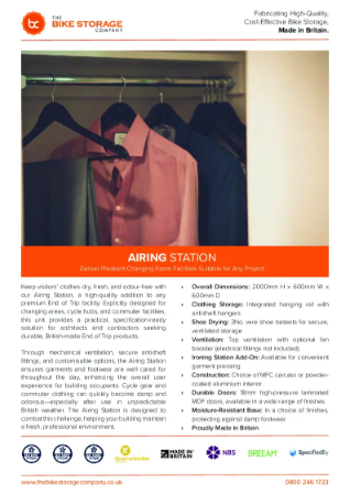 Airing Station - Data Sheet