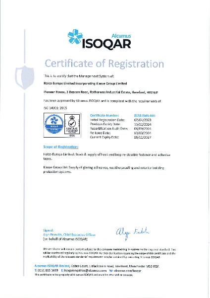 Klasse ISO 14001