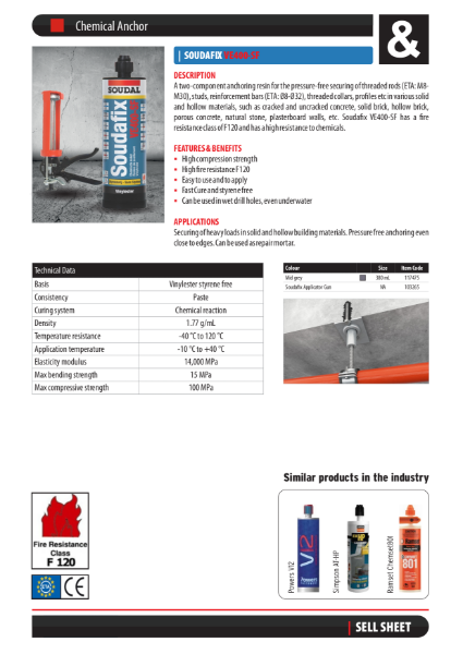 Soudafix VE400-SF - Sell Sheet