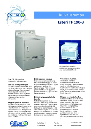 Esteri TF190-3 esite