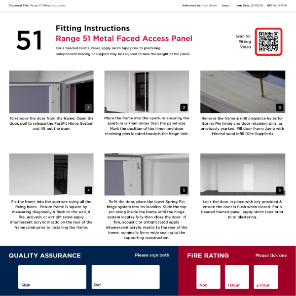 Fitting Instructions - EX51 Riser Door Range