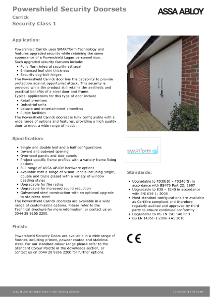 Class 1 - Powershield Security Doorsets